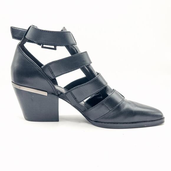 Michael Kors Griffin Cage Bootie Black Leather Women’s 9 Retro Streetstyle - Picture 7 of 9